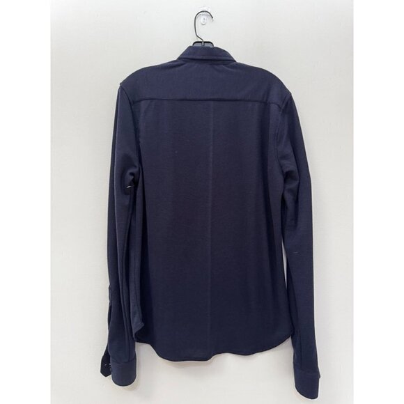 Heritage Report Collection Grey Shirt Slim Fit navy blue long sleeve size medium - Picture 2 of 4